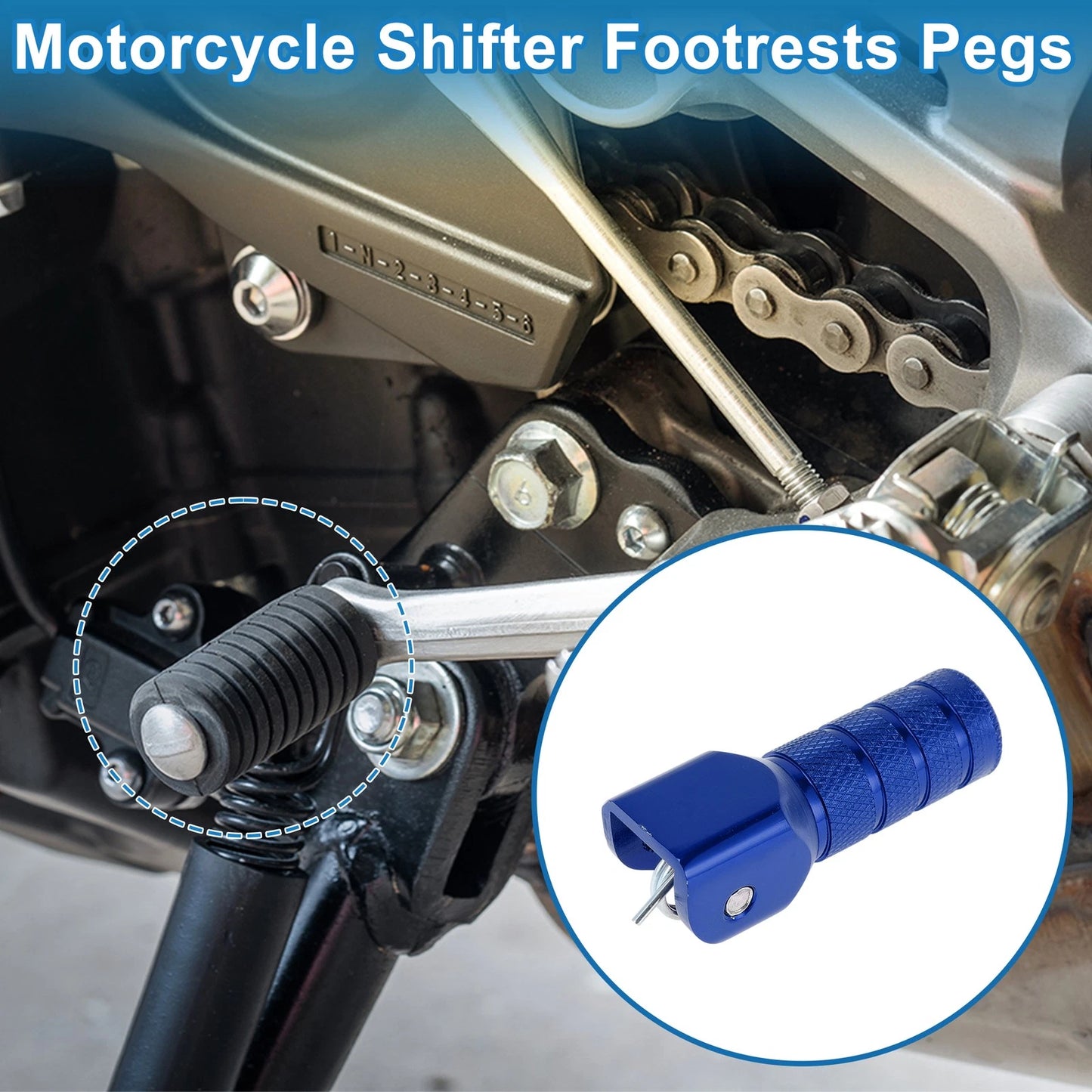 Shifter Footrests Pegs 1 Pc Blue for Suzuki RM-Z