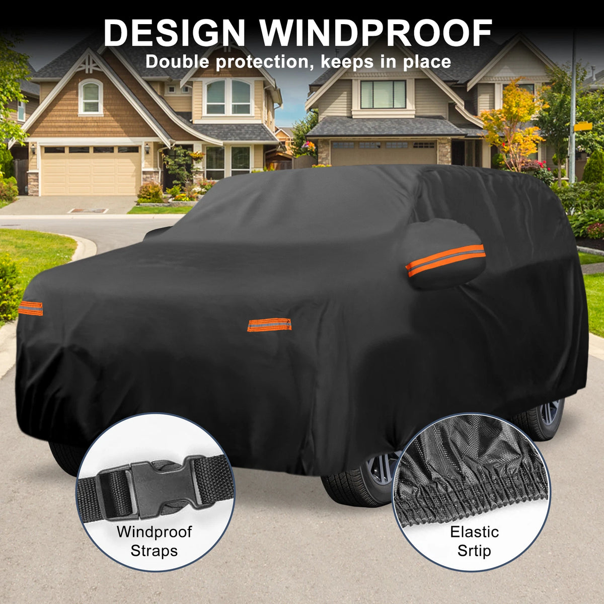 Waterproof Car Cover for Toyota 4Runner (2010-2023) - 210D-PU Black