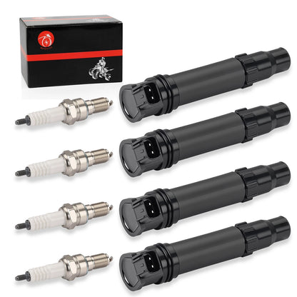 Set of 4 Ignition Coils for Honda CBR600RR 2007-2024 w/ Iridium Spark Plug