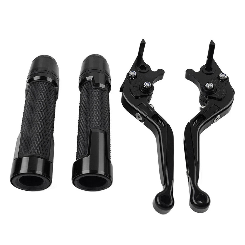 Black Extendable Brake Clutch Levers Grip Set for Ducati Monster (2009-2015)