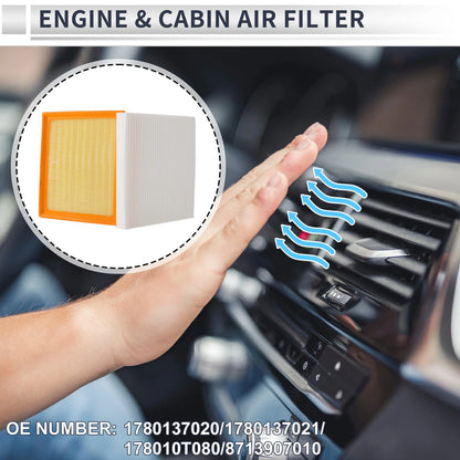 Engine Cabin Air Filter Combo Set for Toyota Prius (2012-2015)