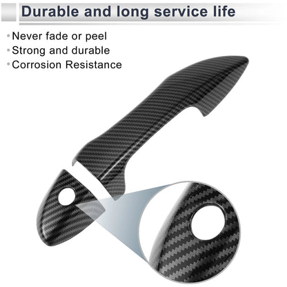 Door Handle Cover Trim for Toyota Corolla (2014-2019) - Carbon Fiber Black