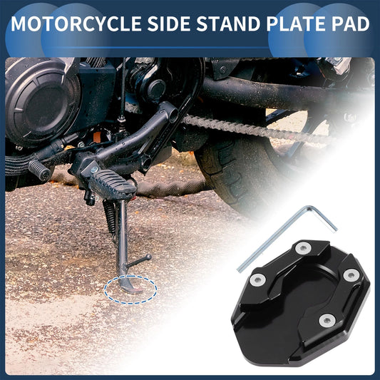 Side Stand Plate Pad with Wrench / 1 Set / Motorcycle