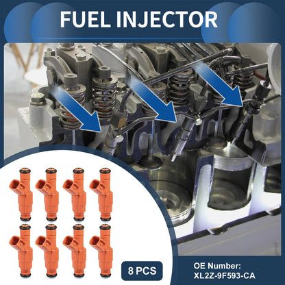 Fuel Injector 6.8L Orange 2 x for Ford F-250 (1999-2004)