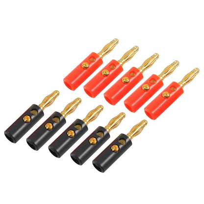 10 Pcs Brass 4mm Audio Speaker Wire Cable Connectors for Various Models