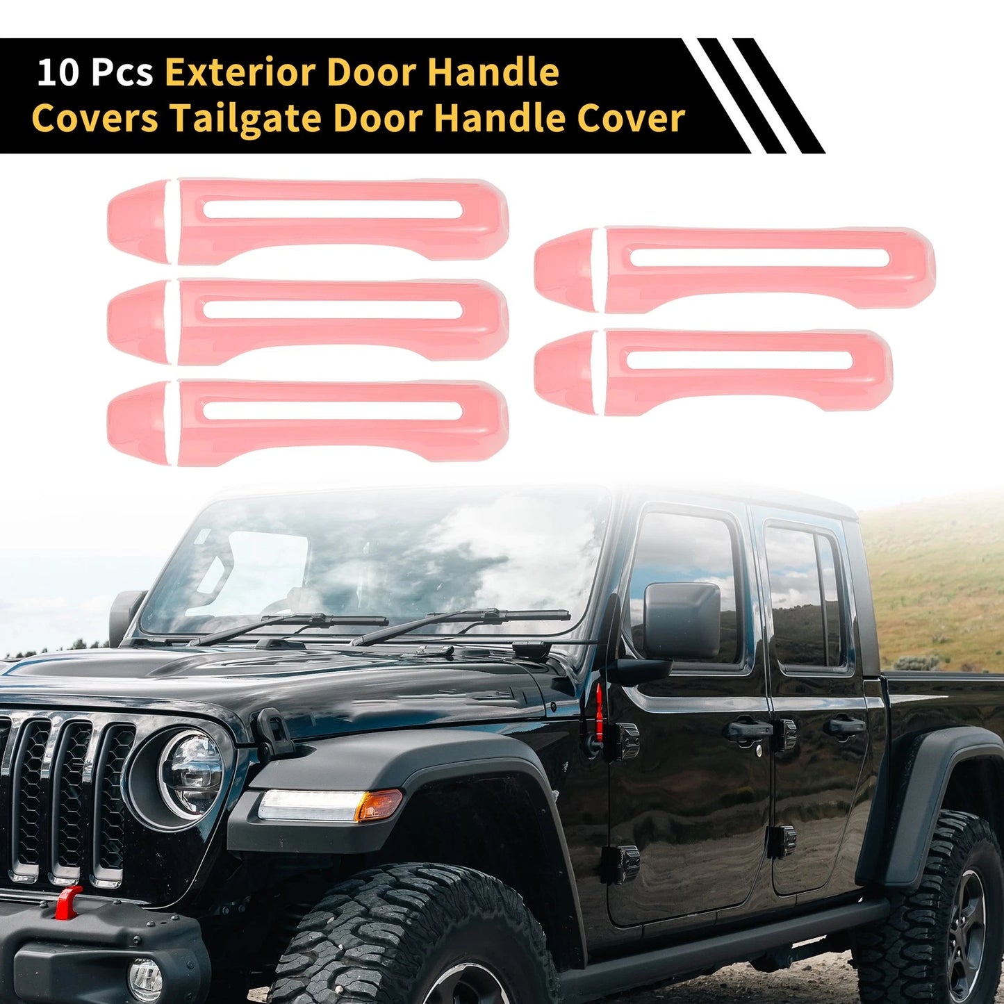 Door Tailgate Handle Cover  for Jeep Gladiator JT (2020-2021) Pink
