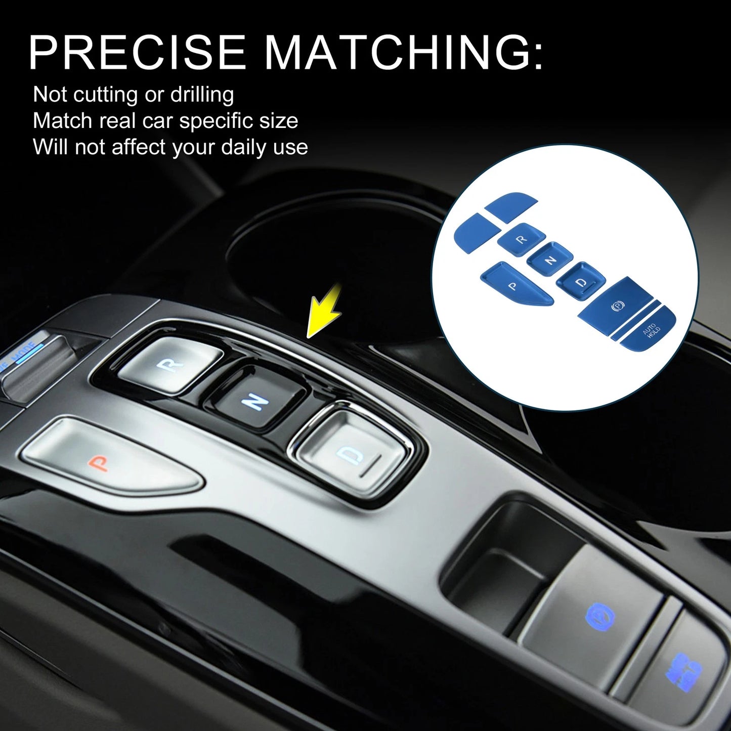 Gear Shift Panel Button Handbrake Parking Brake Sticker for Hyundai Tucson (2015-2023)