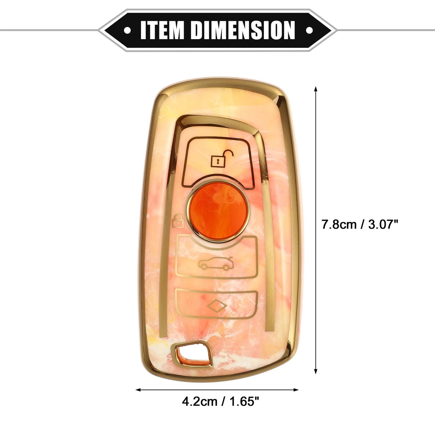 4 Button Remote Key Fob Cover Shell for BMW 2 Series, 3 Series, X4 (2014-2023)