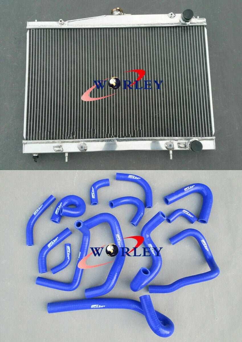 Aluminum Radiator & Silicone Hoses for Nissan R33 R34 GT GTT GTR (1999-2000)