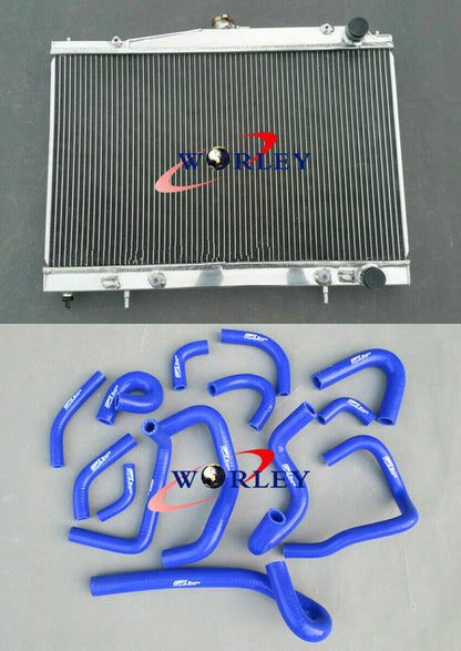 Aluminum Radiator & Silicone Hoses for Nissan R33 R34 GT GTT GTR (1999-2000)