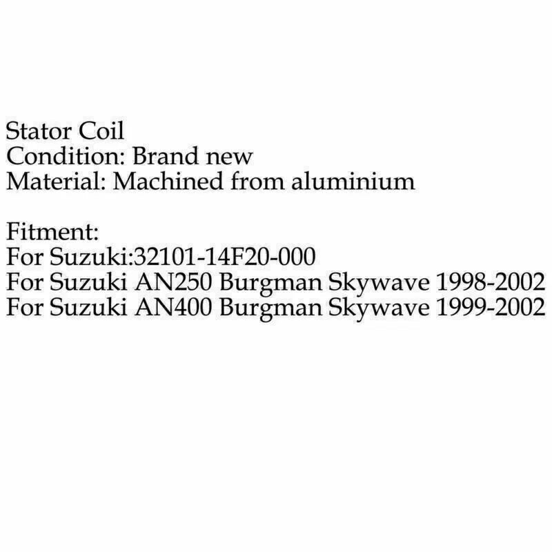 Stator Coil for Suzuki Burgman Skywave AN250 AN400 (1998-2002)