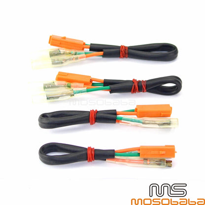 4 x Wire Connectors Adapters 2 Pin Plug for Kawasaki Z125 Ninja ZX (2017-2023)