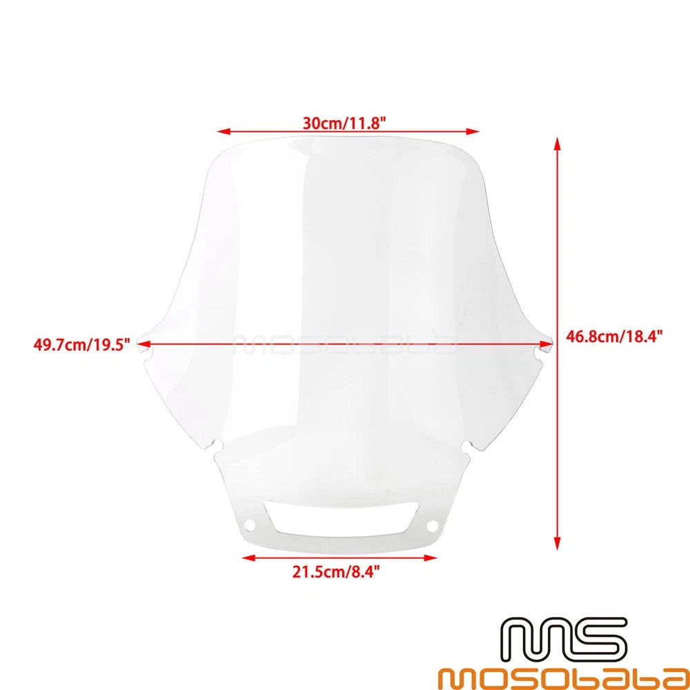 18.4" Headlamp Fairing Windshield w/Bracket for Harley Softail FXLR FXST FXBB (2018)
