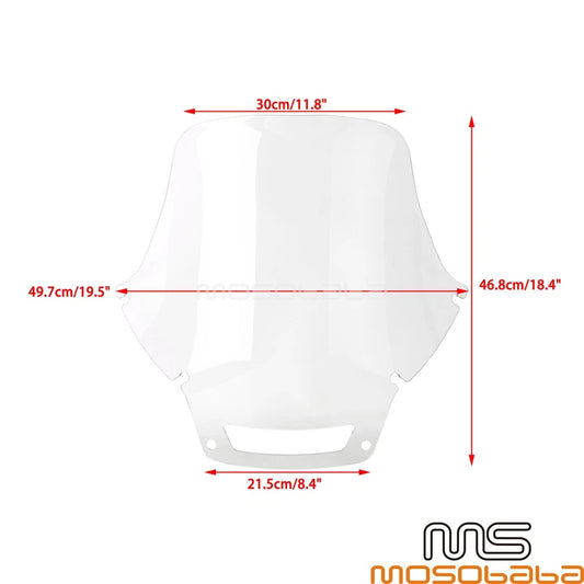 18.4" Headlamp Fairing Windshield w/Bracket for Harley Softail FXLR FXST FXBB (2018)
