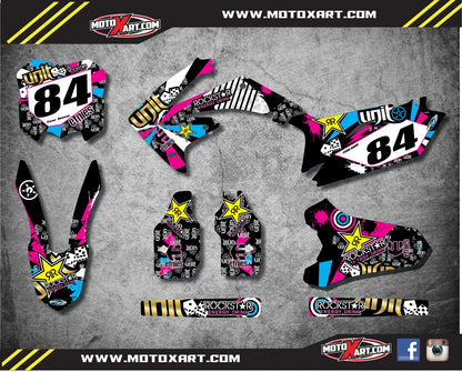 Custom Graphics Kit for Honda CRF 450R (2009-2012) RUSH Style Stickers