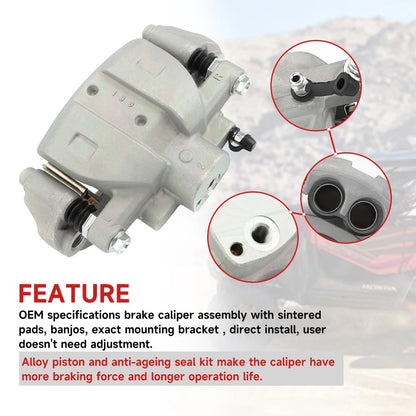 Right Brake Caliper w/pads for Honda Pioneer 1000 SXS1000M3/M5/M6(2016–2023)