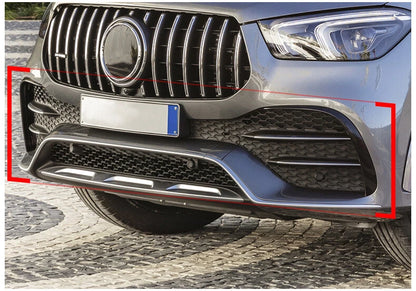 2 x Gloss Front Spoiler Air Vent Trim for Mercedes AMG GLE (2020-2023)