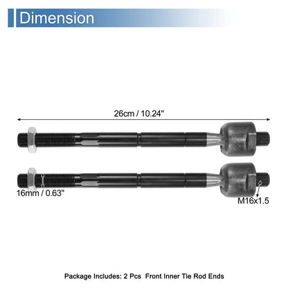 2 x Front Inner Tie Rod End Links for Toyota RAV4 (2006-2018)