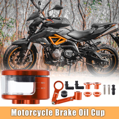 Master Cylinder Oil Reservoir Clutch Tank Oil Cup Orange for Motorcycle