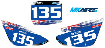 Custom Number Plate Graphics for Honda CRF 50 (2004-2012) Aussie Stickers