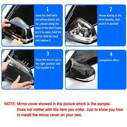Rearview Side Mirror Covers for BMW F10 F11 F18 F06 F12 F13 F01 F02 (2010-2017)