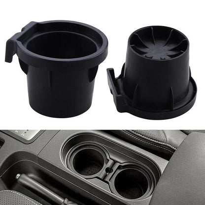 Cup Holder Inserts for 2005-2019 Nissan Frontier Xterra Console - Black