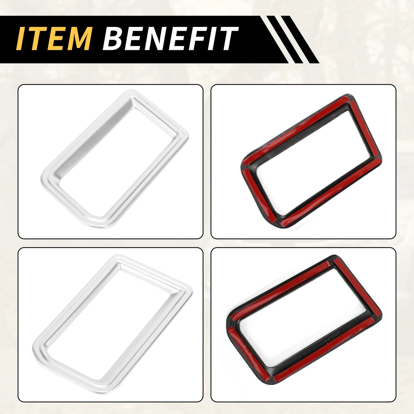 Rear A/C Air Vent Cover Trims for Toyota Tundra (2022-2024)