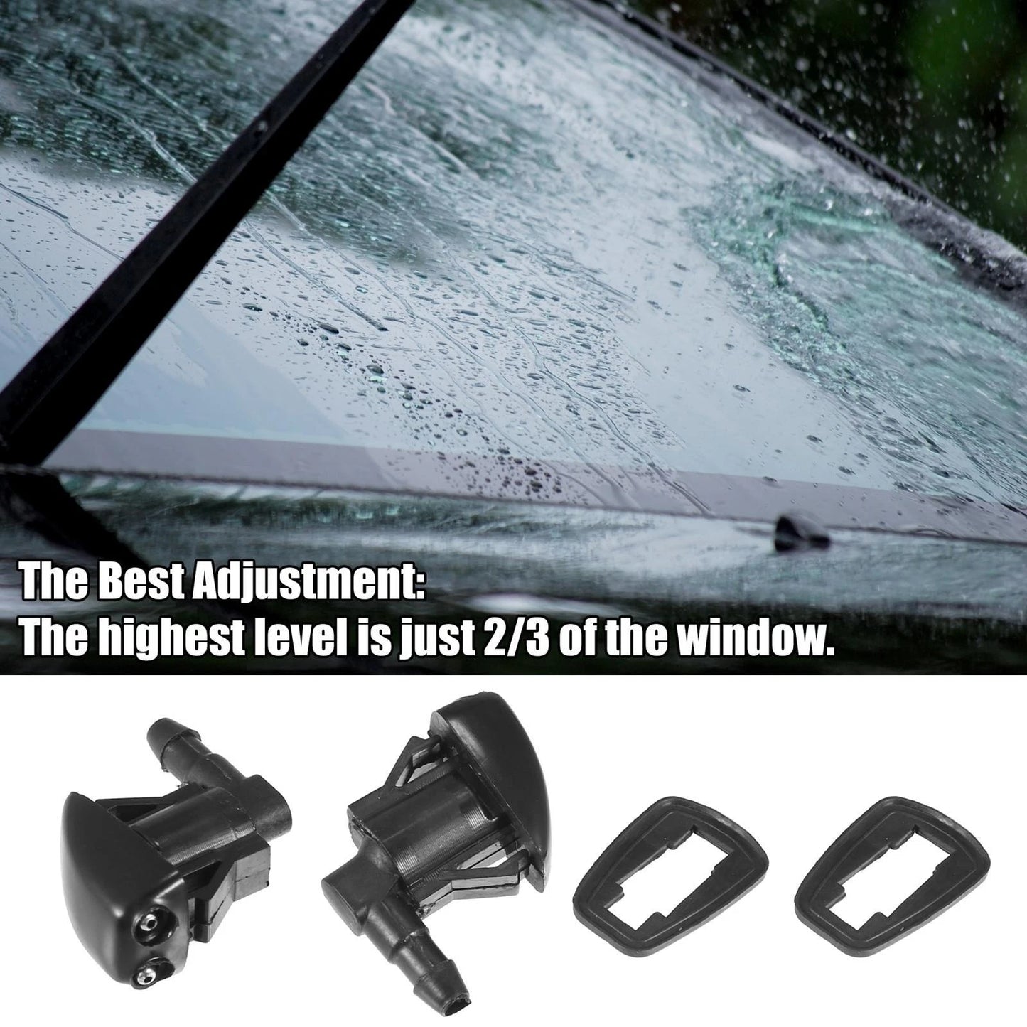 11pcs Front Windshield Washer Nozzle Kit for Toyota Sienna (2000-2011)