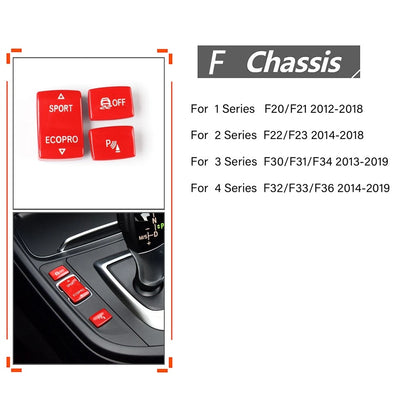 Auto Gear Shift Panel Side Button Cover Trim for BMW 1 2 3 4 Series (2012-2020)