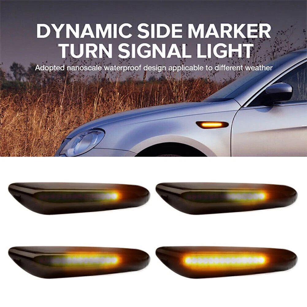 Dynamic Sequential LED Side Marker Turn Signal Light for BMW E90 E92 E82 E88