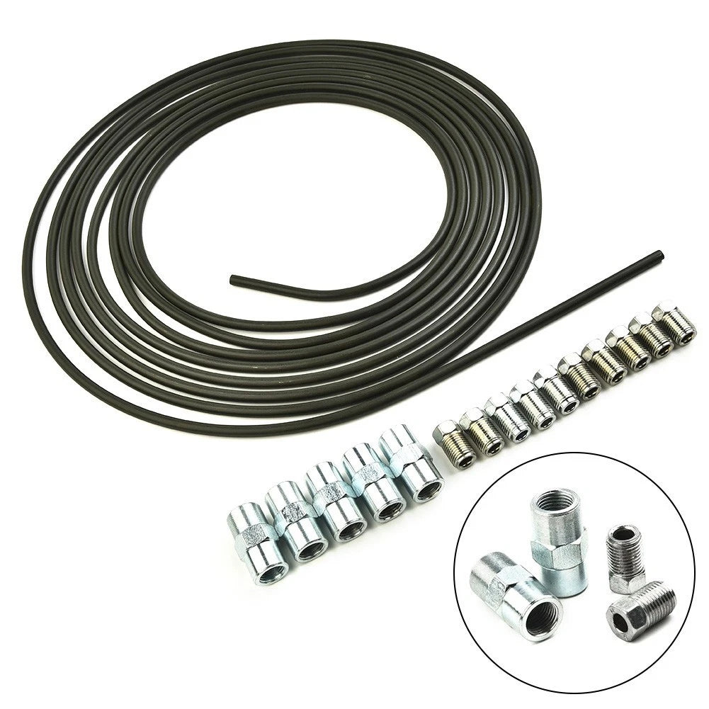 Brake Line 4.75mm Steel with 10 Screws & 5 Connectors for Vehicle