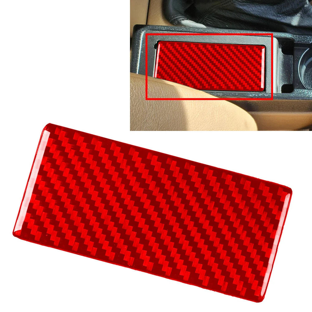 Red Gear Shift Panel Storage Box Cover for BMW 3 Series (1991-1999)