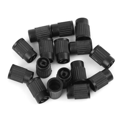 16pcs Black Plastic Universal Tire Valve Stem Cap Cover for Motorcycle Bike Car