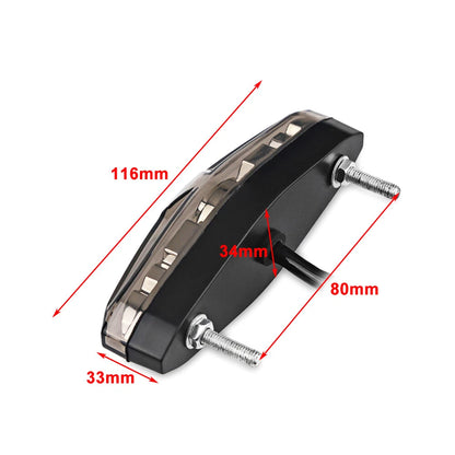 LED Rear Tail Light for Honda, Yamaha, Harley ATV - Universal Smoke Lens