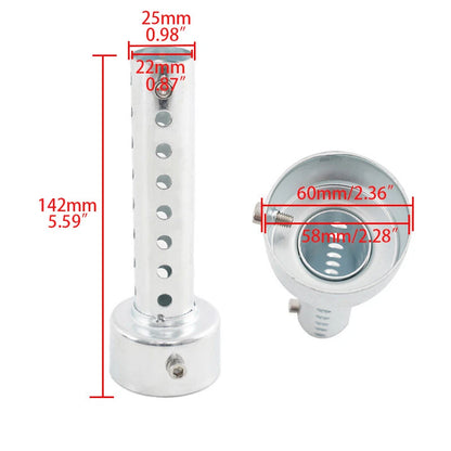 60mm Silver Universal Motorcycle Exhaust Can Silencer Muffler for Various Models