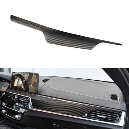 Real Carbon Fiber Center Dashboard Panel Cover Trim For BMW 5 Series 2018-2022