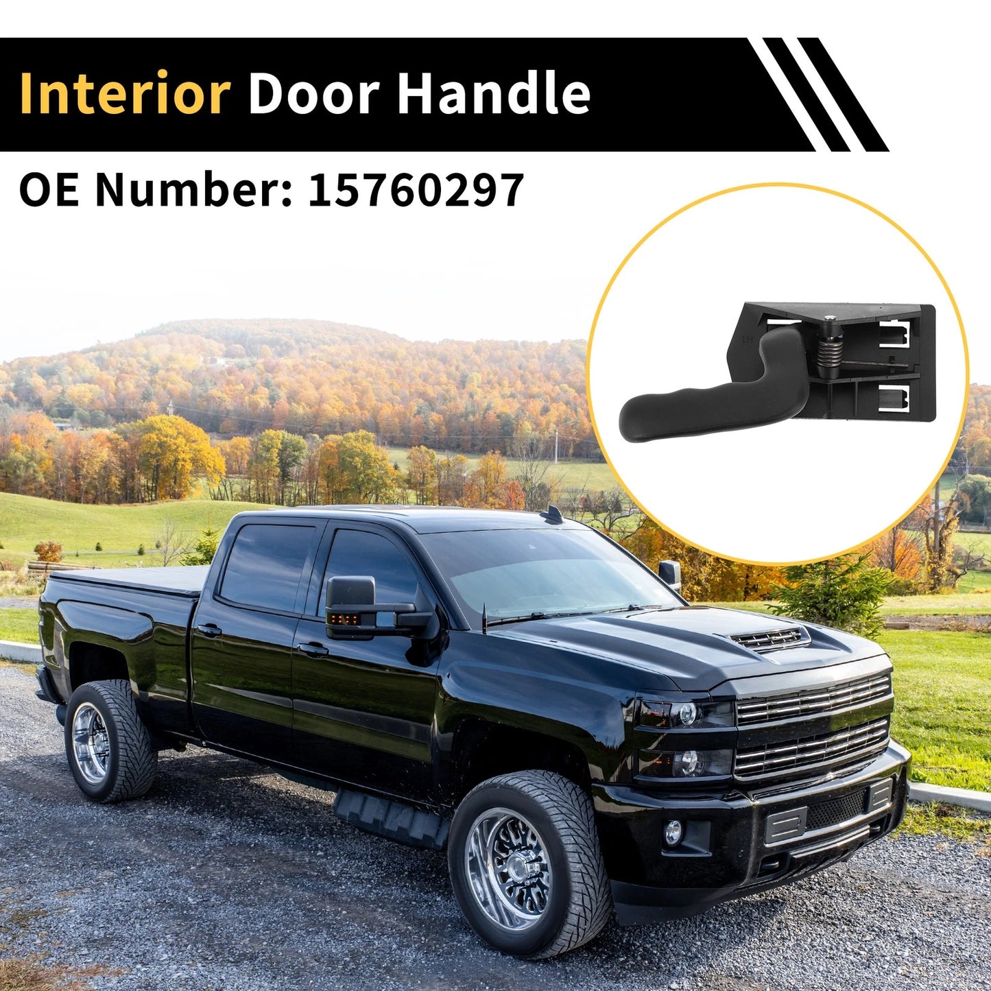 Front/Rear Left Interior Door Handle for Chevrolet Silverado 2500