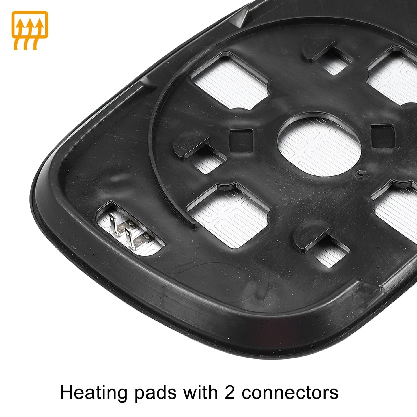 Left Side Heated Rearview Mirror Glass with Backing Plate for Dodge Caravan