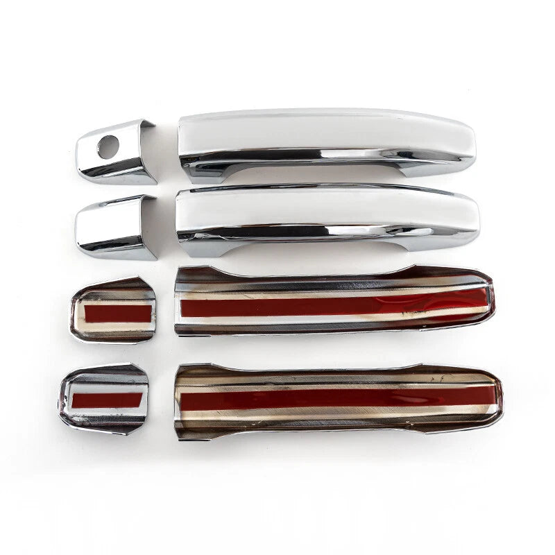 Chrome 4Dr Door Handle Covers Bezel Kit for 2014-2018 Chevy Silverado GMC Sierra