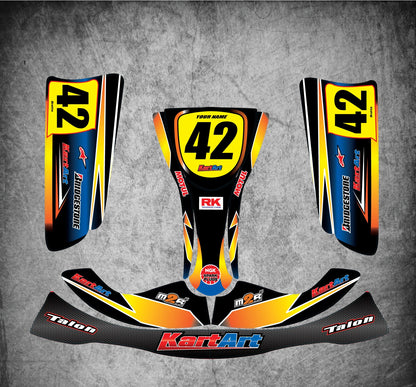 XTR 14 KART ART Sunrise Style Decals Sticker Kit