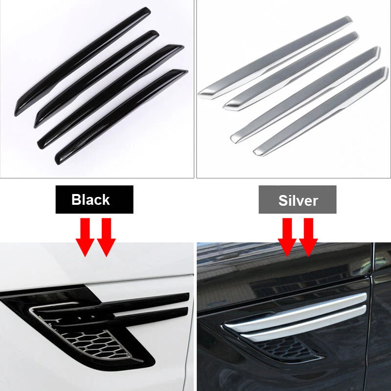Black Side Fender Strip Air Vent Cover Trim fit For Range Rover Sport 2014-2017