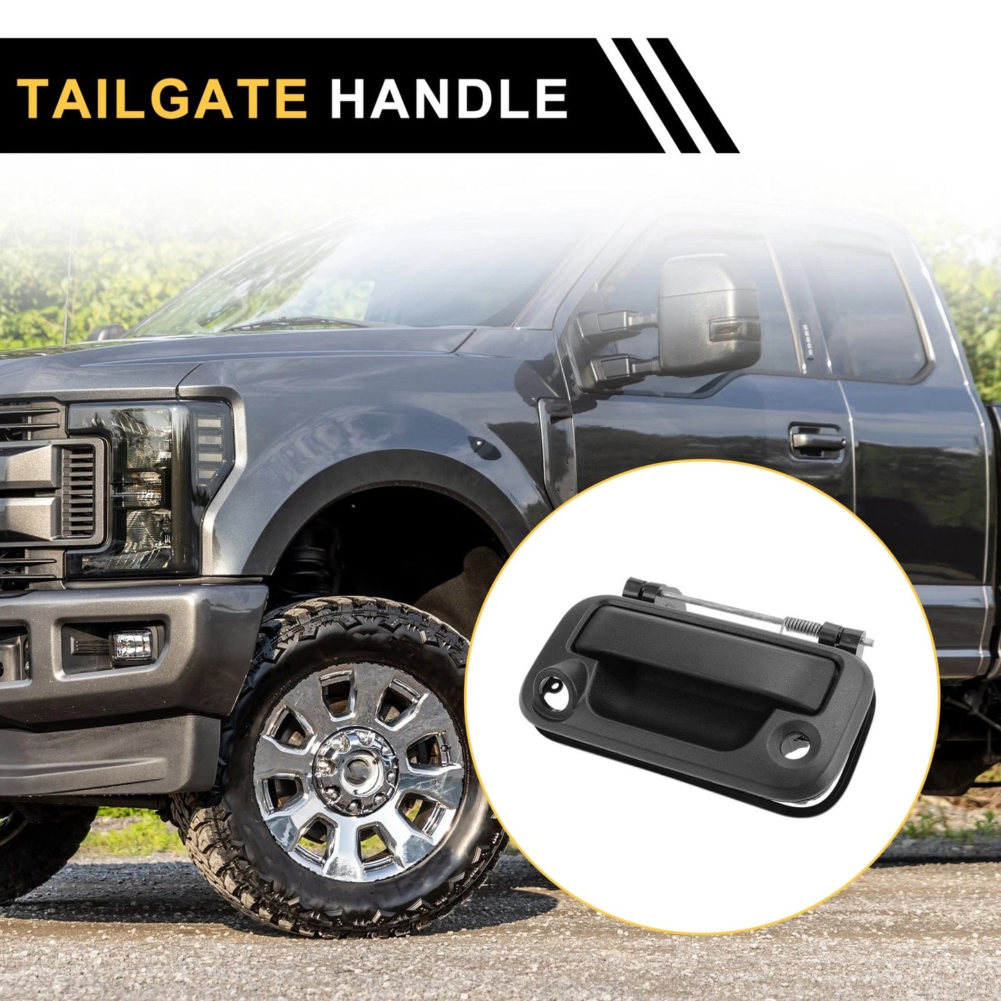 Liftgate Latch Tailgate Handle for Ford F-250 Super Duty (2008-2016) Black