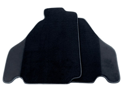 Black Carpet Floor Mats for Ferrari F430 2004-2009 with Alcantara Leather