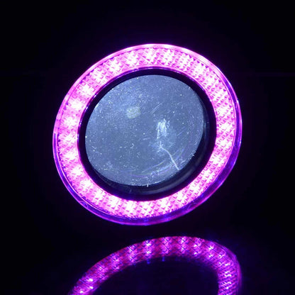 2.5" COB White LED Fog Light Projector Pink Angel Eyes Halo Ring for Car