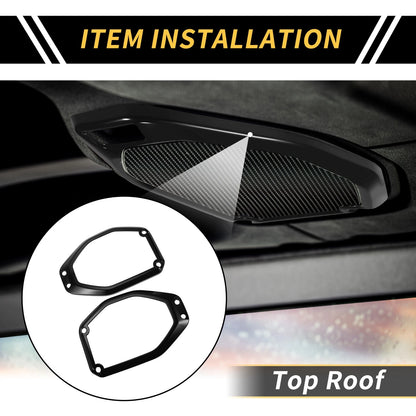 Top Roof Speaker Audio Frame Cover Trim for Jeep Gladiator JT (2020-2024)