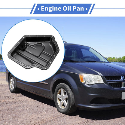 Engine Oil Pan for Dodge Grand Caravan (2011-2020) Iron Black