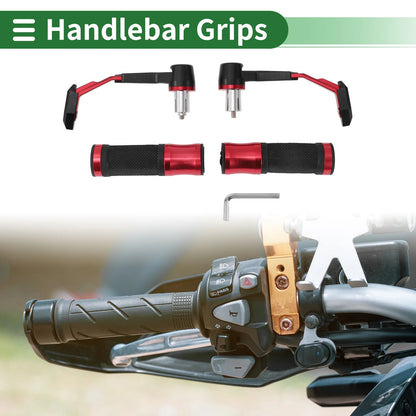 Handlebar End Grips Rubber Aluminum Alloy for Motorcycle
