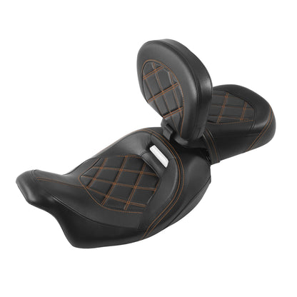 Rider & Passenger Seats Backrest Pad for Harley CVO Road Glide (2009 - 2023)