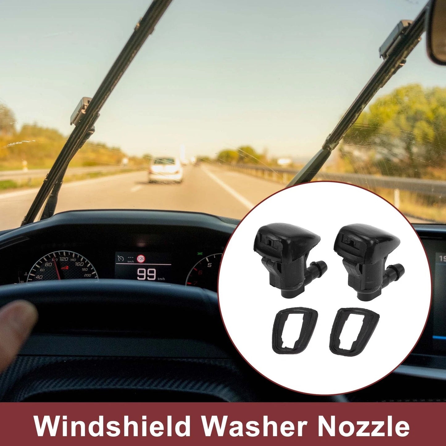 Front Windshield Washer Nozzle 2 x for Toyota Camry (2002–2006)