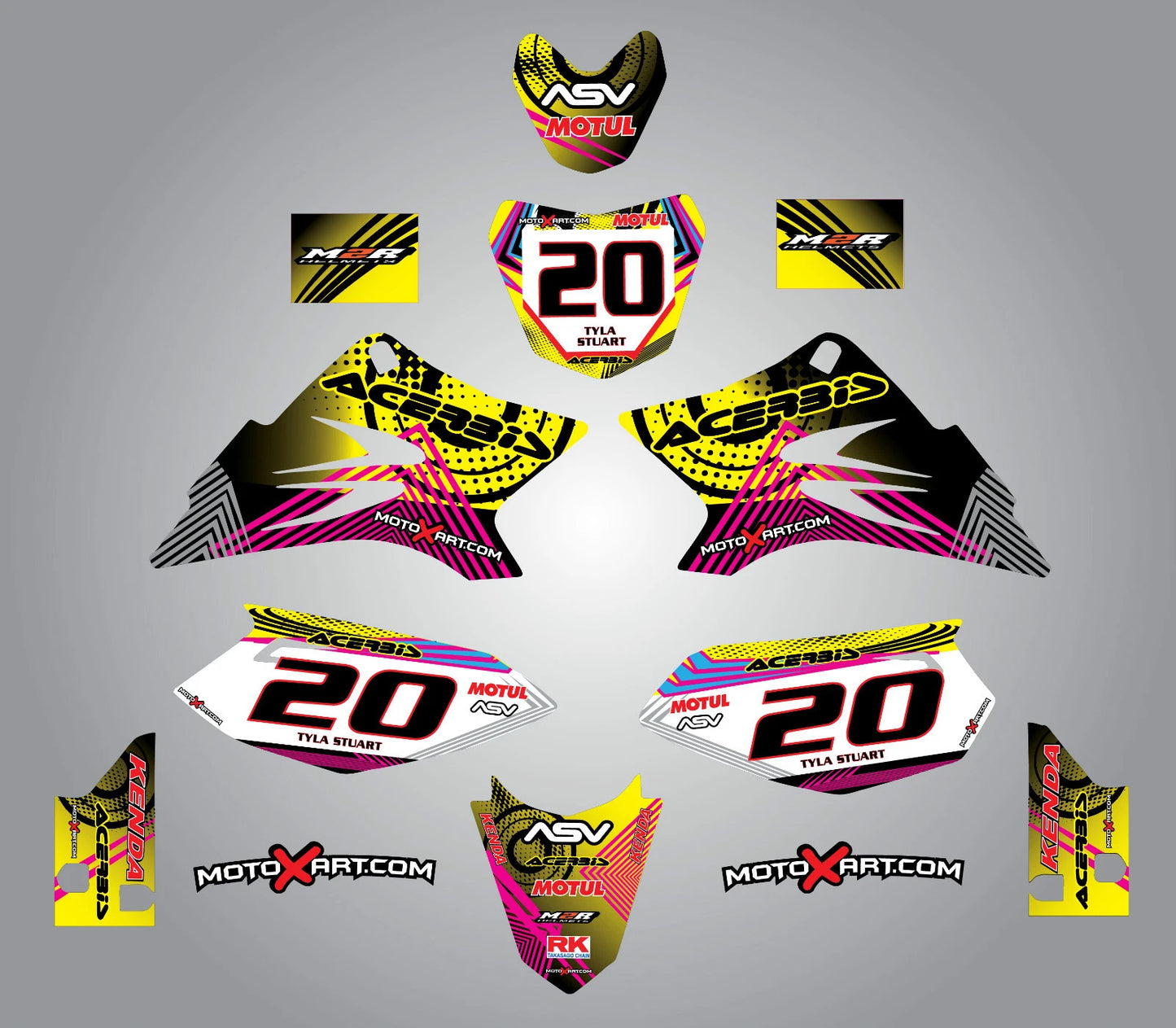 Custom Graphic Kit for Yamaha TTR 50 Decals (2006-2016)